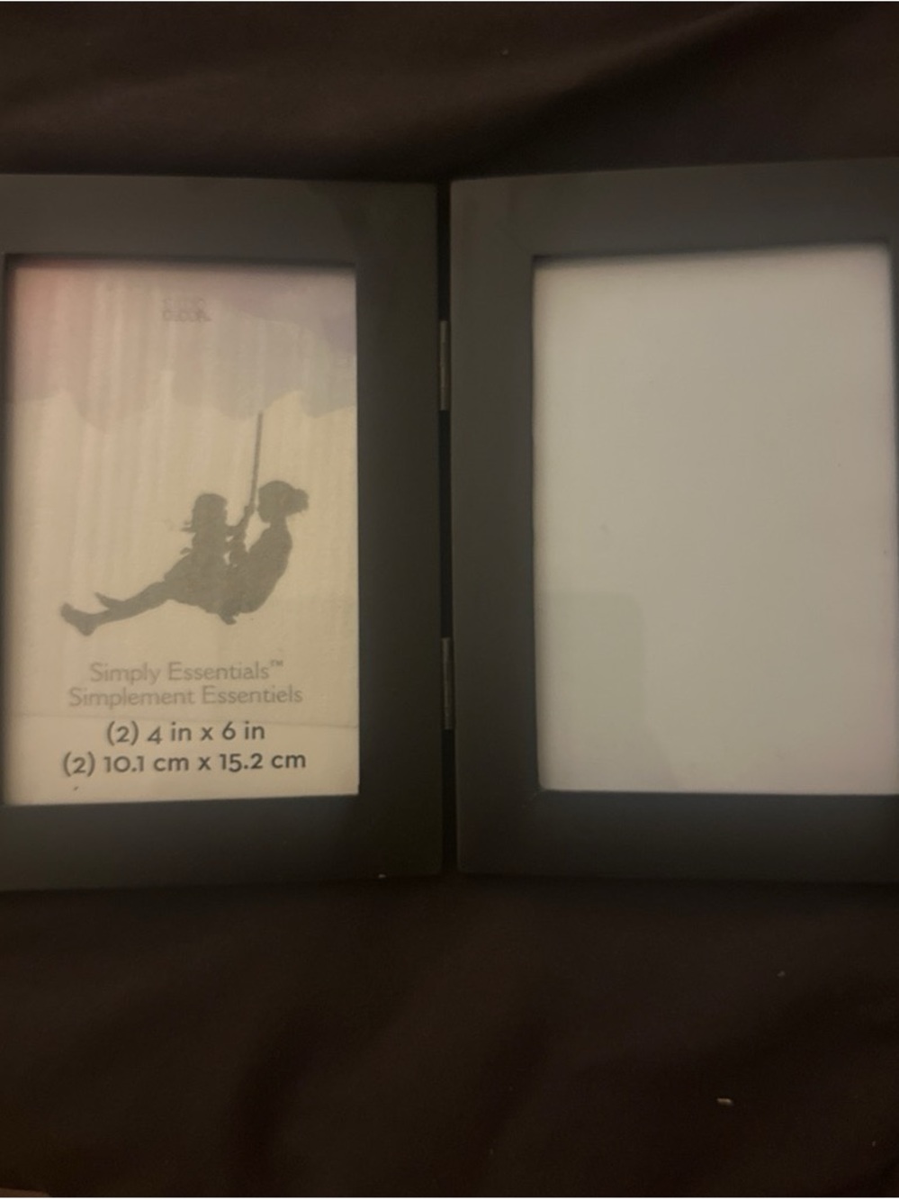 Essentials Black Double Photo Frame for Two 4x6 Photos